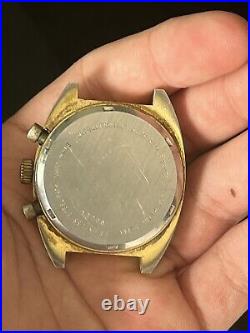 American Time Watch Mechanical Chronograph Ticks Good Balance parts or repair
