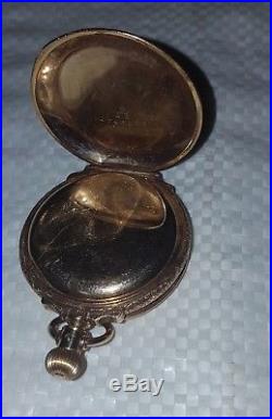 Antiq. Columbus Circa 1891 Gold Filled Pocket Watch Full Hunter 18s Parts/repair