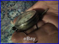Antique 18th century Key Wind Pocket Watch Gerrard London Silver parts/repair NW
