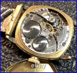 Antique 1903 Waltham Mechanical Watch Hand Painted Porcelain Dial Parts/Repair