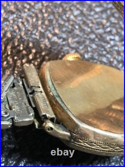 Antique 1903 Waltham Mechanical Watch Hand Painted Porcelain Dial Parts/Repair