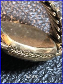 Antique 1903 Waltham Mechanical Watch Hand Painted Porcelain Dial Parts/Repair