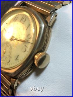 Antique 1903 Waltham Mechanical Watch Hand Painted Porcelain Dial Parts/Repair