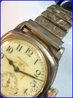 Antique 1903 Waltham Mechanical Watch Hand Painted Porcelain Dial Parts/Repair