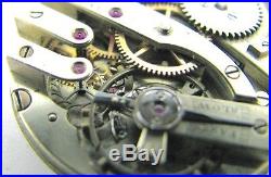 Antique 31.42mm VACHERON & CONSTANTIN Pocket Watch Movement Gold Gears REPAIR