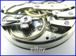 Antique 39.15mm C H MEYLAN BRASSUS Pocket Watch Movement Runs REPAIR