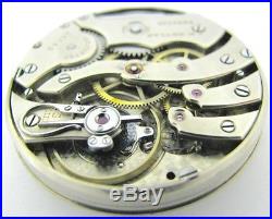 Antique 39.15mm C H MEYLAN BRASSUS Pocket Watch Movement Runs REPAIR