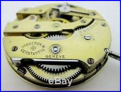 Antique 40.4mm c. 1912 VACHERON & CONSTANTIN Pocket Watch Movement Runs REPAIR