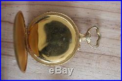 Antique Art Nouveau Beuatiful Enamel Gilded pocket watch case Parts or Repair