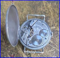Antique Cyma WWI Trench Watch 7J Base Metal Round Wire Lugs For Parts/Repair