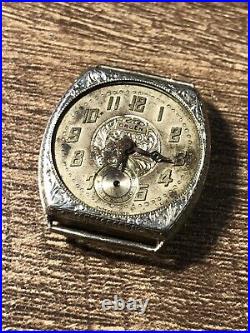 Antique Gruen Ladies Watch 14k Gold Reinforced, Wadsworth Case, Parts/Repair