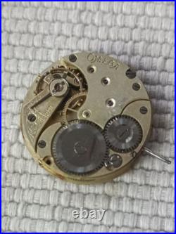 Antique Omega 28.4mm Enamel Dial Pocket Watch Movement For Parts/repair
