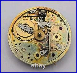 Antique Patek Philippe 34mm Pocket Watch Movement For Repairs