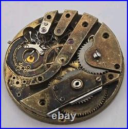 Antique Patek Philippe 34mm Pocket Watch Movement For Repairs