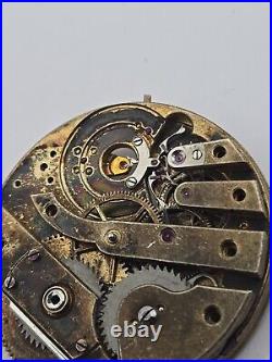 Antique Patek Philippe 34mm Pocket Watch Movement For Repairs