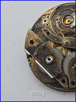 Antique Patek Philippe 34mm Pocket Watch Movement For Repairs