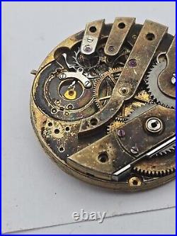 Antique Patek Philippe 34mm Pocket Watch Movement For Repairs