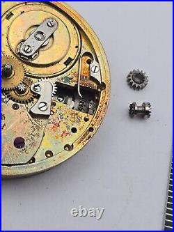 Antique Patek Philippe 34mm Pocket Watch Movement For Repairs