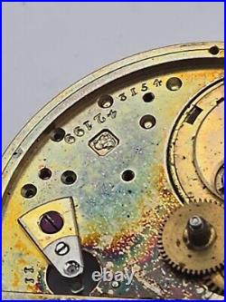 Antique Patek Philippe 34mm Pocket Watch Movement For Repairs