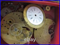 Antique Pocket Watch Movement Face Dial Parts Repair Watchmaker Estate Lot
