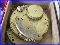 Antique Pocket Watch Movement Face Dial Parts Repair Watchmaker Estate Lot