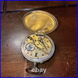 Antique Pocket Watch Movement For Parts Repair Only