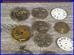 Antique Pocket Watch Parts/repair Lot Magnin Delmark Tissot