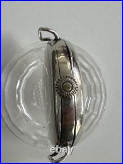 Antique Sterling Silver Trench Watch for Parts or Repair