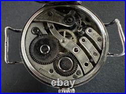 Antique Sterling Silver Trench Watch for Parts or Repair