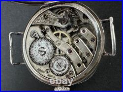 Antique Sterling Silver Trench Watch for Parts or Repair