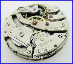 Antique Swiss 41.85mm AGASSIZ 21J 7ADJ Pocket Watch Movement ca. 1920's REPAIR