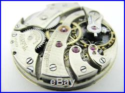 Antique Swiss 41.85mm AGASSIZ 21J 7ADJ Pocket Watch Movement ca. 1920's REPAIR