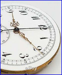 Antique Swiss Quarter Repeater Chronograph Pocket Watch Movement Repair 22673