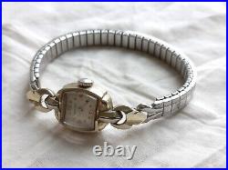 Antique Vintage Art Deco Ladies 14k Gold Longines Wrist Watch For Repair/Parts