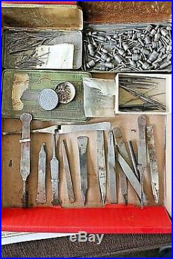 Antique / Vintage Lot of Watchmaker / Watch Repair Tools and Parts