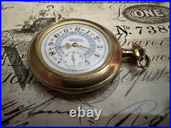 Antique Waltham Fancy Dial Gold Filled Pocket Watch PARTS or REPAIR