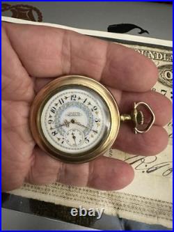 Antique Waltham Fancy Dial Gold Filled Pocket Watch PARTS or REPAIR
