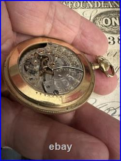Antique Waltham Fancy Dial Gold Filled Pocket Watch PARTS or REPAIR