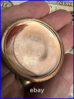 Antique Waltham Fancy Dial Gold Filled Pocket Watch PARTS or REPAIR