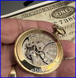 Antique Waltham Fancy Dial Gold Filled Pocket Watch PARTS or REPAIR