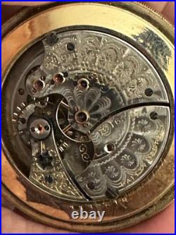 Antique Waltham Fancy Dial Gold Filled Pocket Watch PARTS or REPAIR