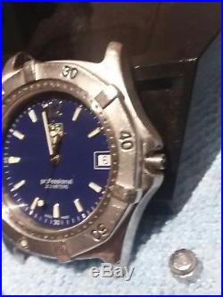 Authentic TAG HEUER WK1113 Professional Blue Wrist WATCH Parts Repair 200m Diver