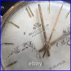 BB37 Vintage 1960s Bucherer 21 Jewel Automatic Watch GoldTone Parts/Repair As Is