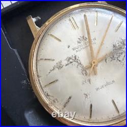BB37 Vintage 1960s Bucherer 21 Jewel Automatic Watch GoldTone Parts/Repair As Is