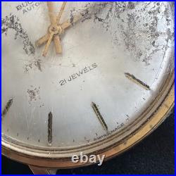 BB37 Vintage 1960s Bucherer 21 Jewel Automatic Watch GoldTone Parts/Repair As Is