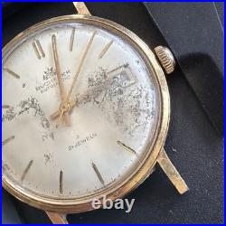 BB37 Vintage 1960s Bucherer 21 Jewel Automatic Watch GoldTone Parts/Repair As Is