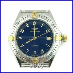 BREITLING CALLISTO Unisex Quartz Watch Blue Stainless Gold 80510 parts/repairs
