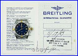 BREITLING CALLISTO Unisex Quartz Watch Blue Stainless Gold 80510 parts/repairs