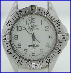 Breitling Mens A17035 Colt Aeromarine Automatic Watch White Dial Parts/repairs