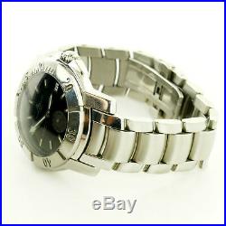 Baume & Mercier 65353 Black Dial Auto Stainless Steel Watch For Parts Or Repairs